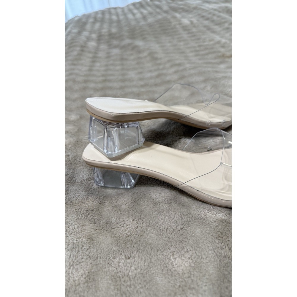 Nude Clear Size EU 39 / Us 8-8.5 Clear Mule Sandals Stock B6 New